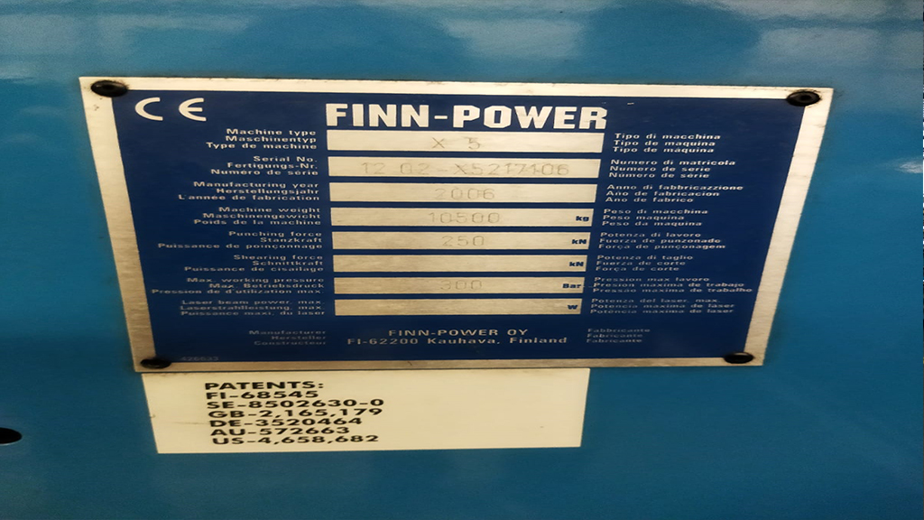 puncionadeira cnc x5 finn-power plaquinha